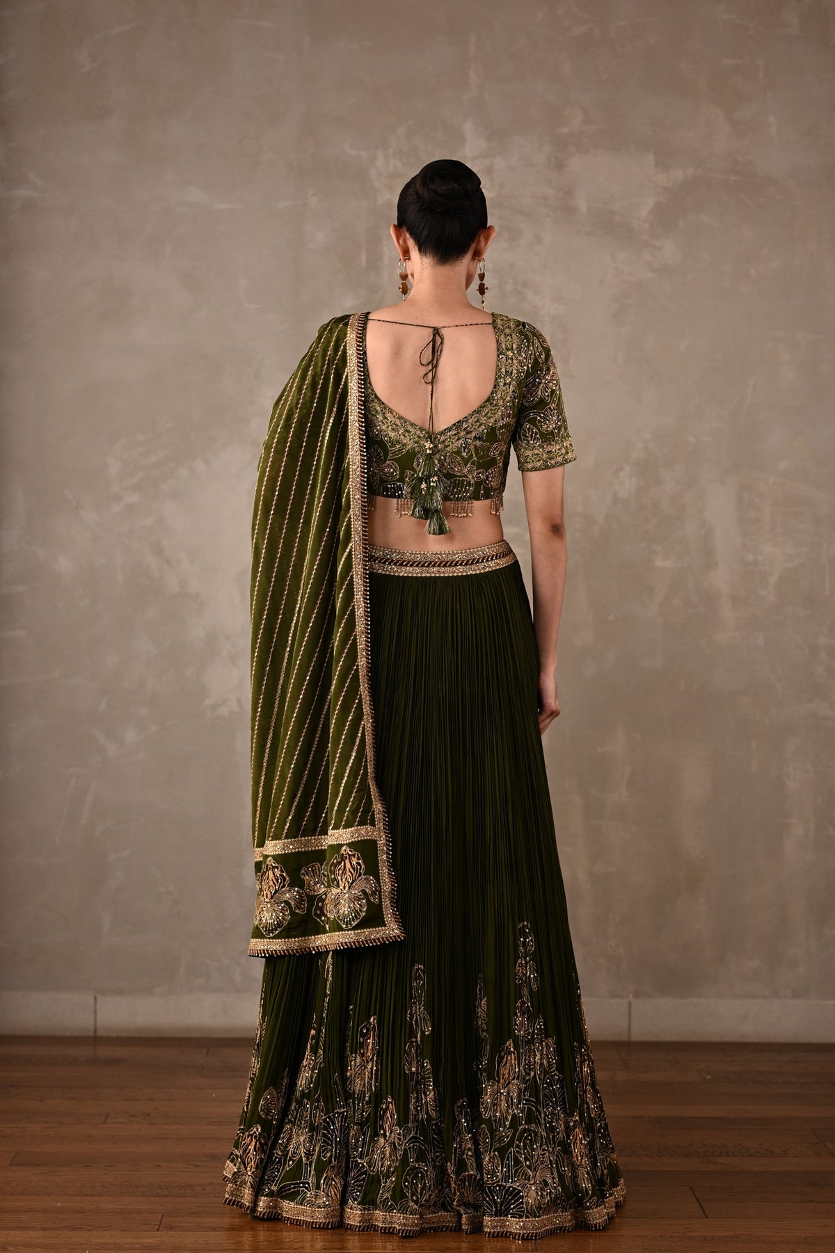Botanical Drape Embellished Lehenga Set