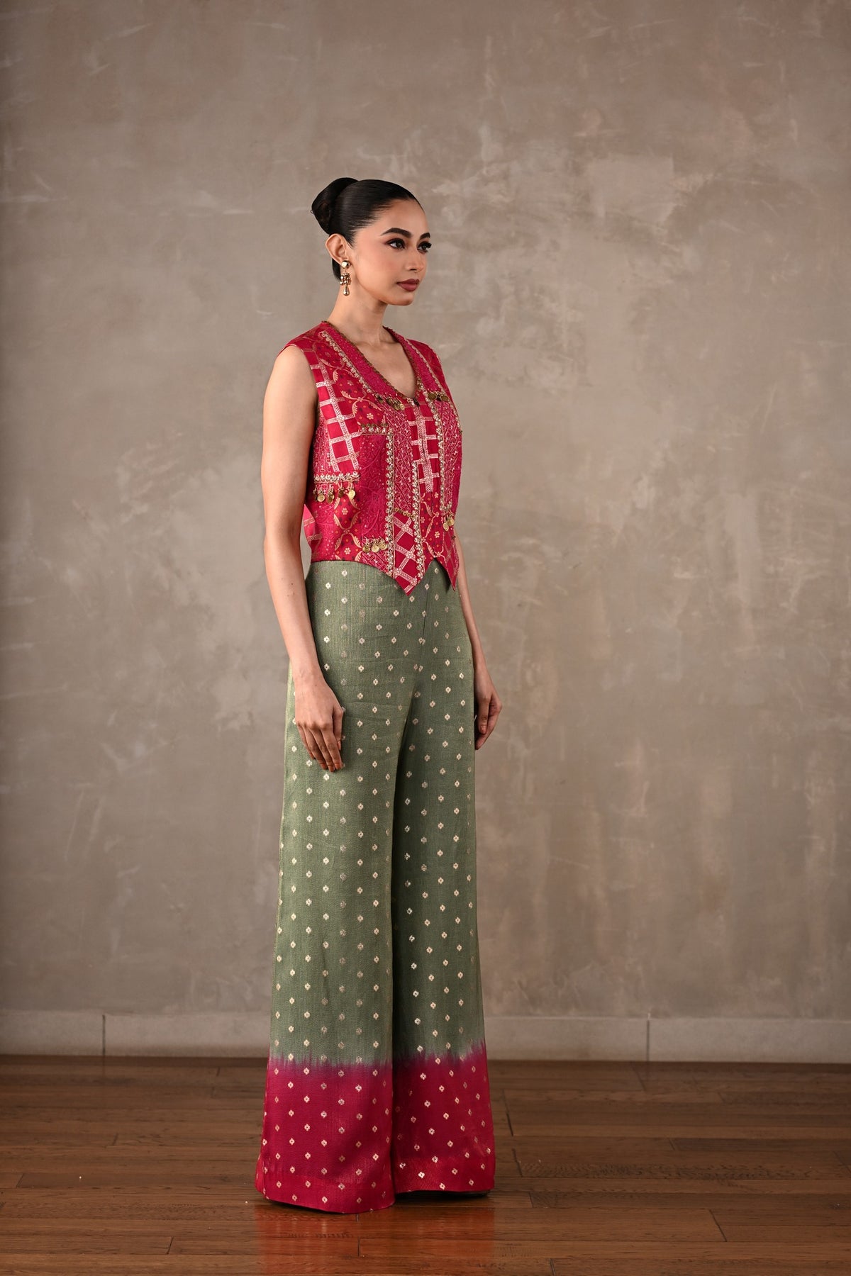 Embellished Tissue Silk Co-Ord Set