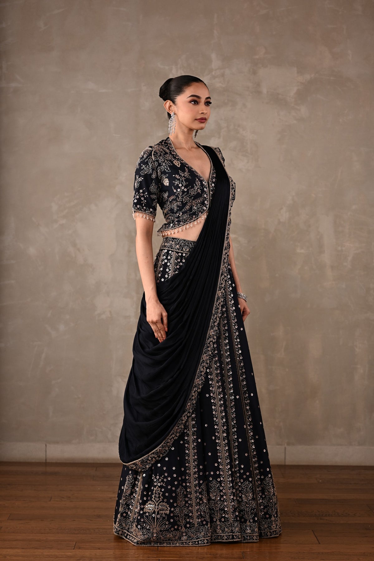Regal Drape Embellished Lehenga Set