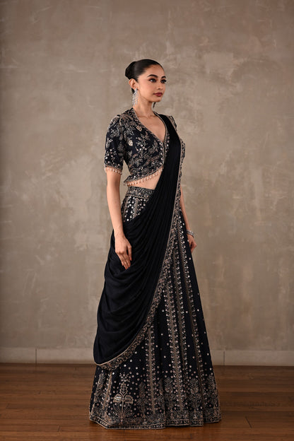 Regal Drape Embellished Lehenga Set