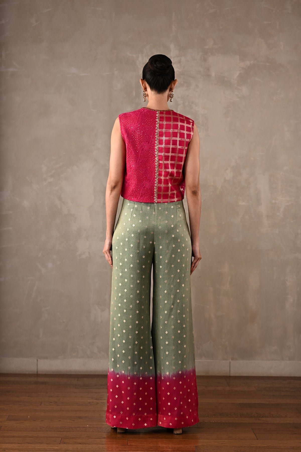 Embellished Tissue Silk Co-Ord Set