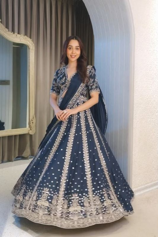 Regal Drape Embellished Lehenga Set
