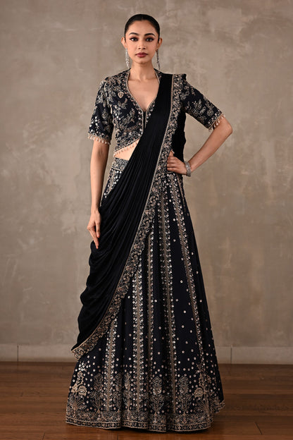 Regal Drape Embellished Lehenga Set