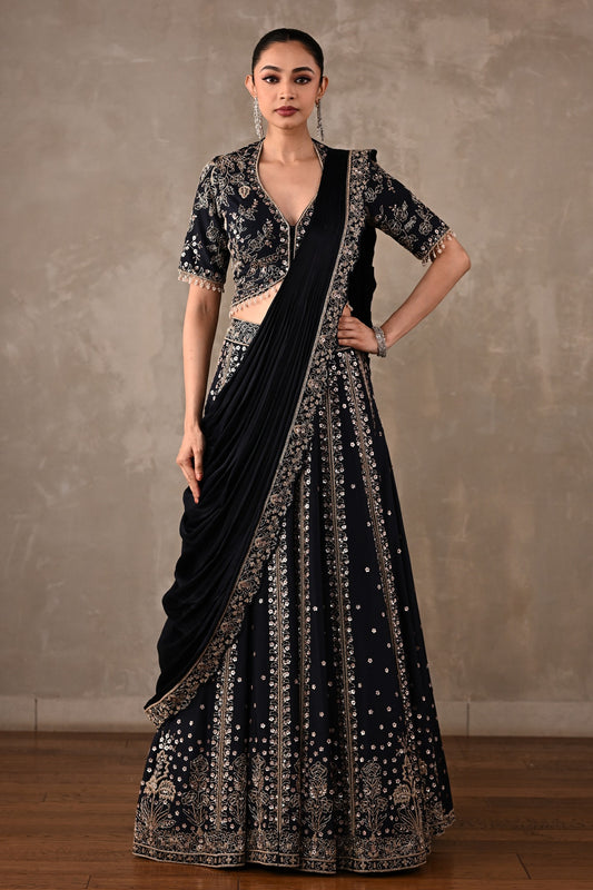 Regal Drape Embellished Lehenga Set