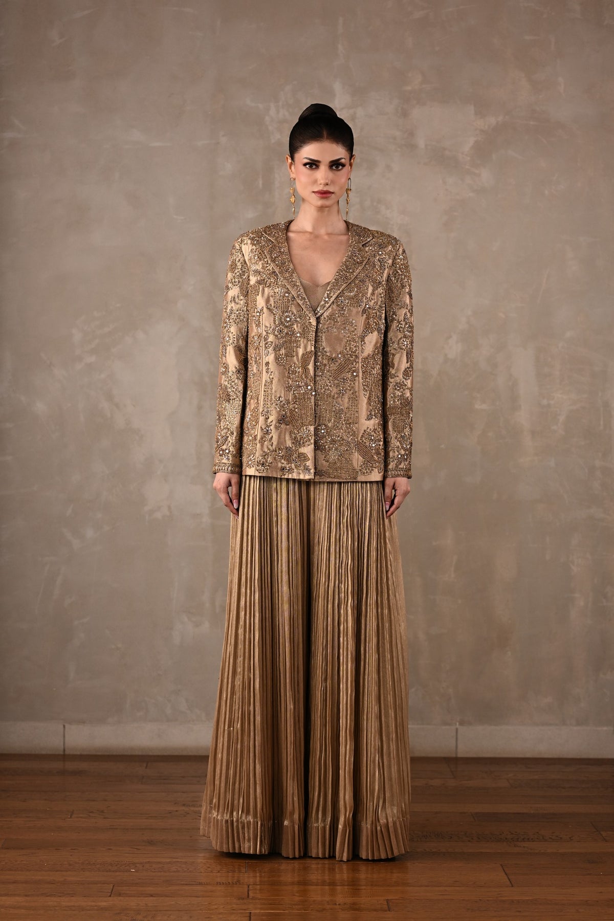 Zardosi Jacket & Pleated Pants Ensemble
