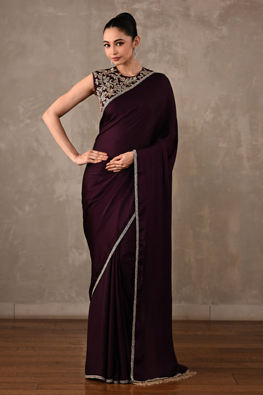 Embroidered Georgette Saree Set