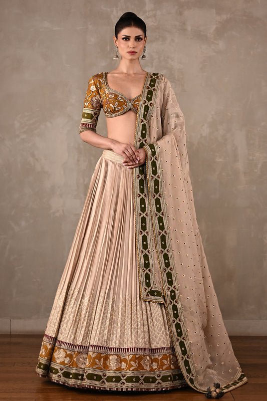 Embroidered Silk Lehenga Set