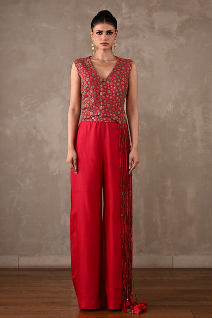 Cluster Floral Silk Co-ord Set
