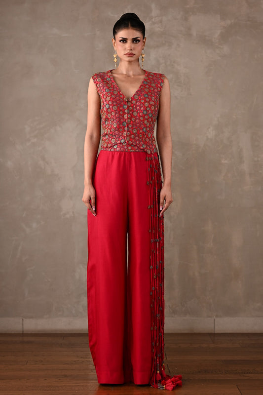 Cluster Floral Silk Co-ord Set