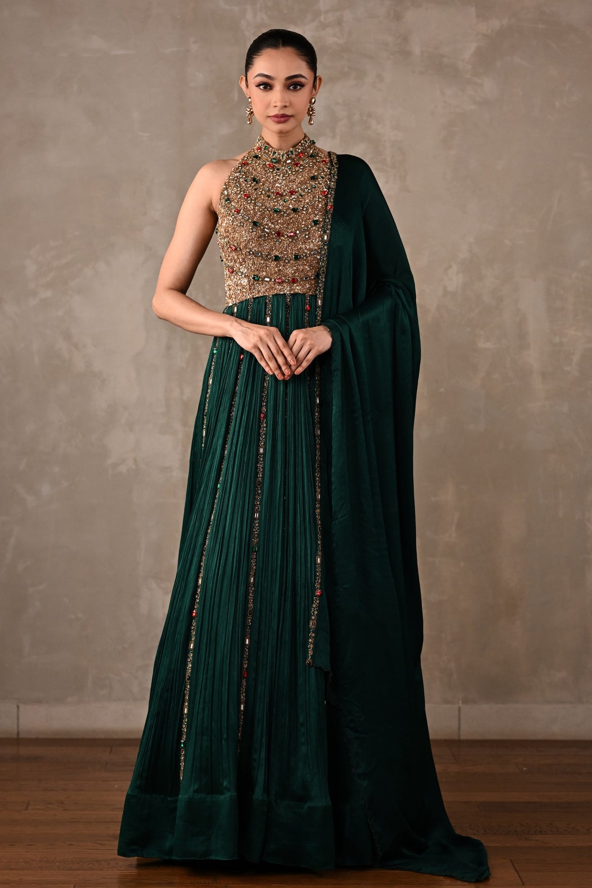 Bejewelled Gown Set