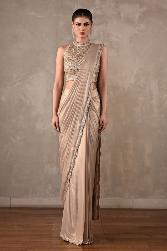 Moonlit Drape Saree Set