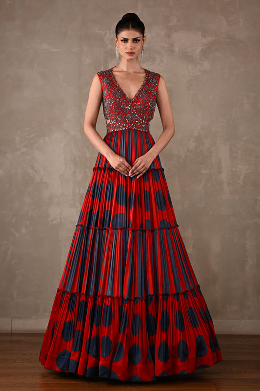 Polka Muse Tiered Gown