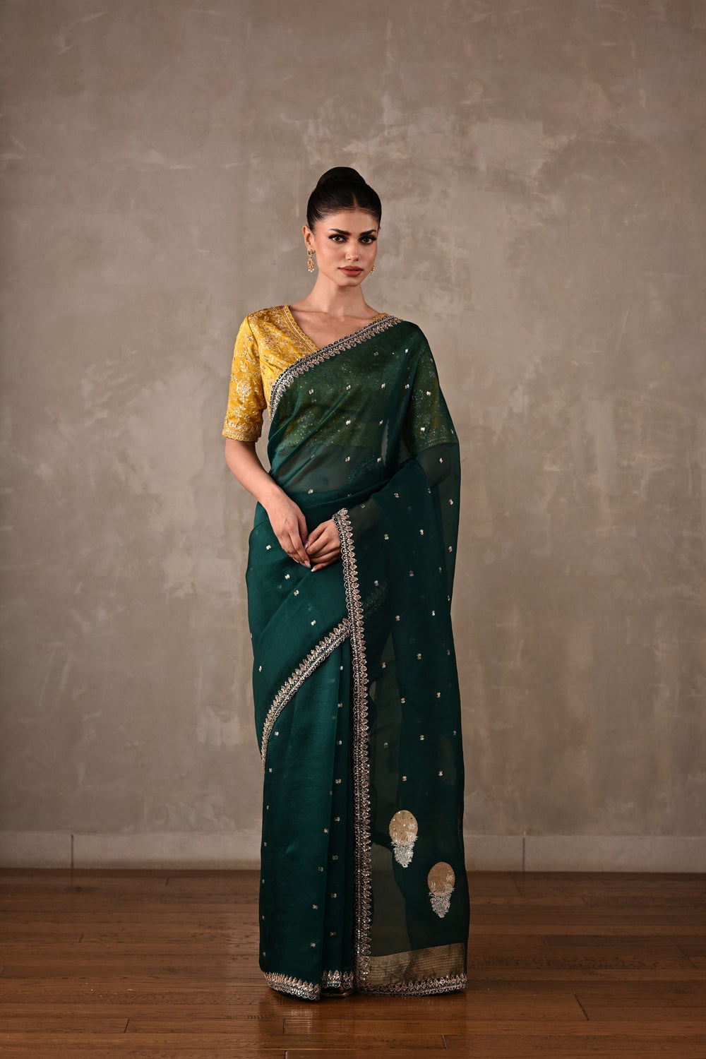 Silk Saree with Embroidered Blouse