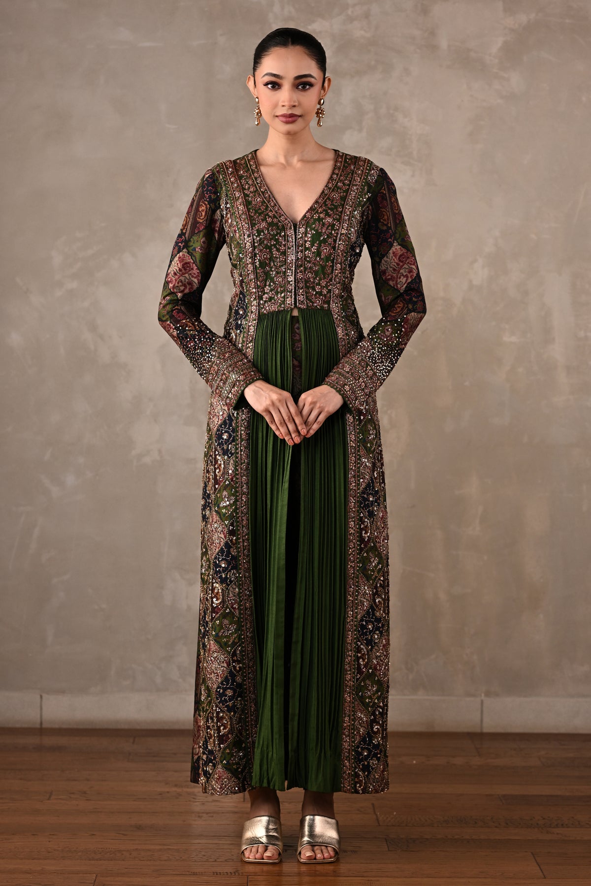 Patchwork-Inspired Embroidered Co-ord Set