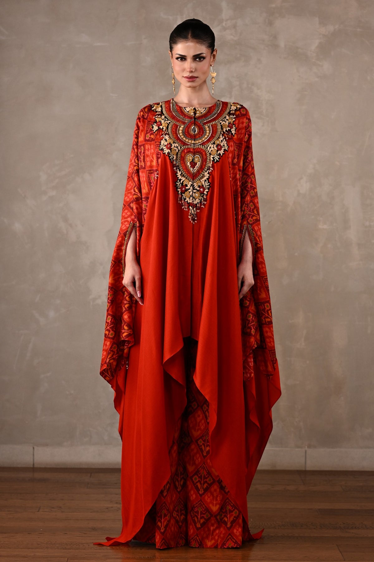 Drape Cape-Style Silk Co-Ord Set