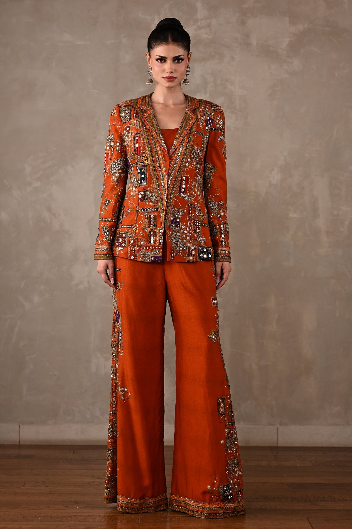 Patchwork-Inspired Jacket Co-ord Set