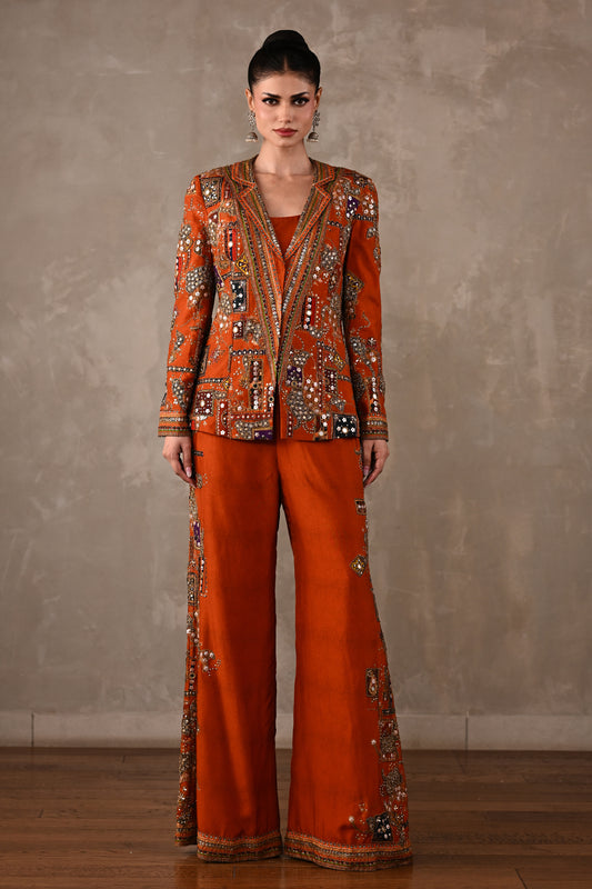 Patchwork-Inspired Jacket Co-ord Set