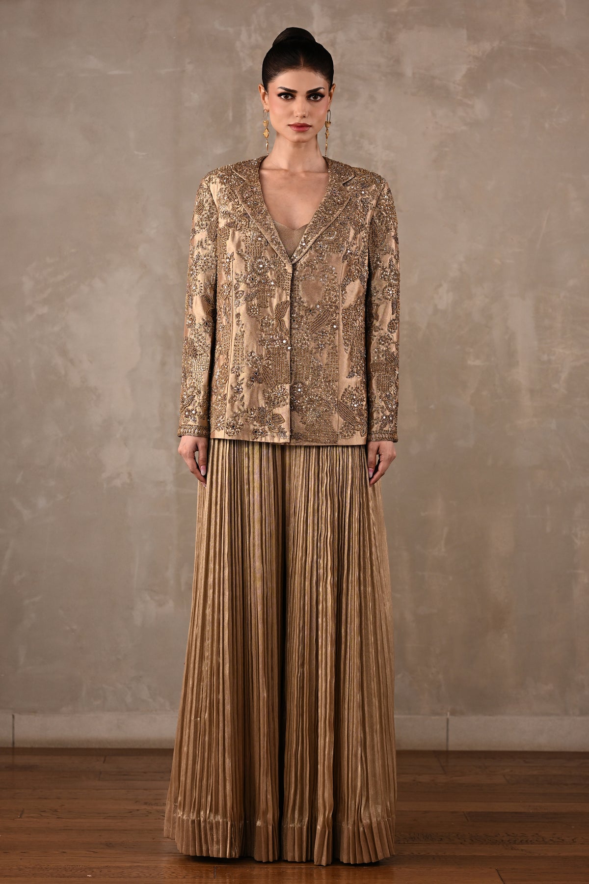 Zardosi Jacket & Pleated Pants Ensemble