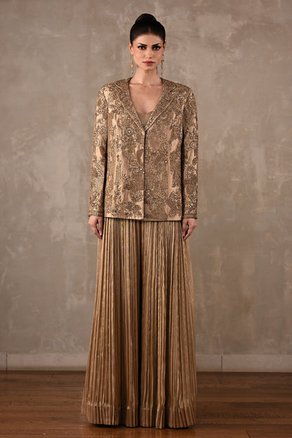 Zardosi Jacket & Pleated Pants Ensemble