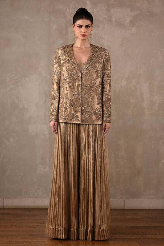 Zardosi Jacket & Pleated Pants Ensemble