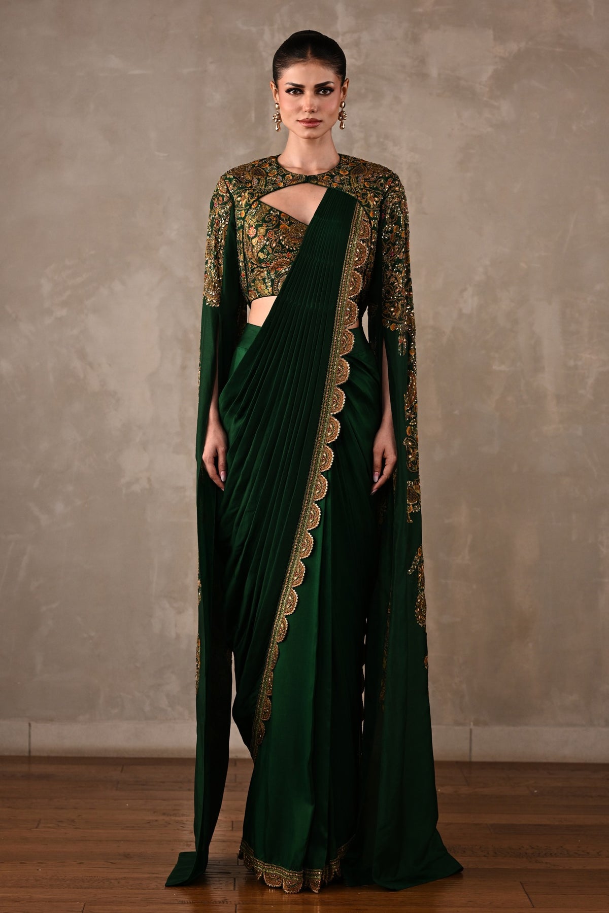Regal Draped Saree Set