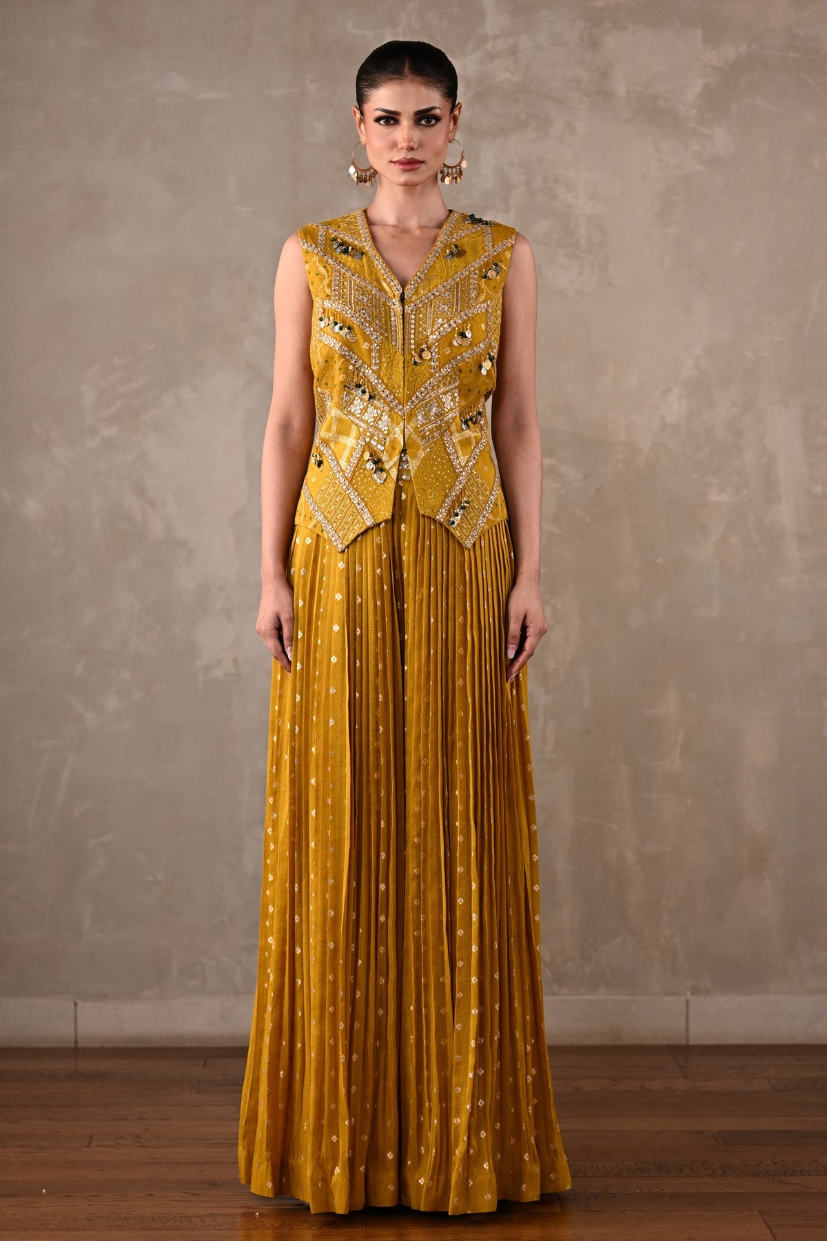 Embellished Tissue Silk Co-Ord Set