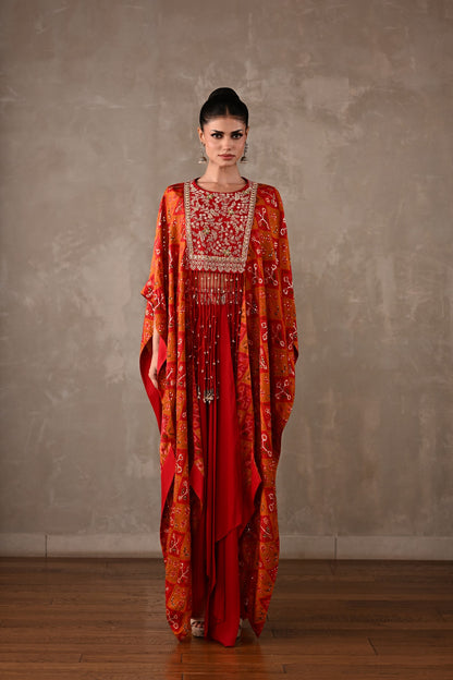 Pochampally Cape-Top & Drape Skirt Set