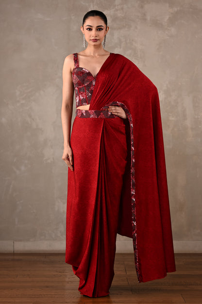 Corset Drape Saree Set