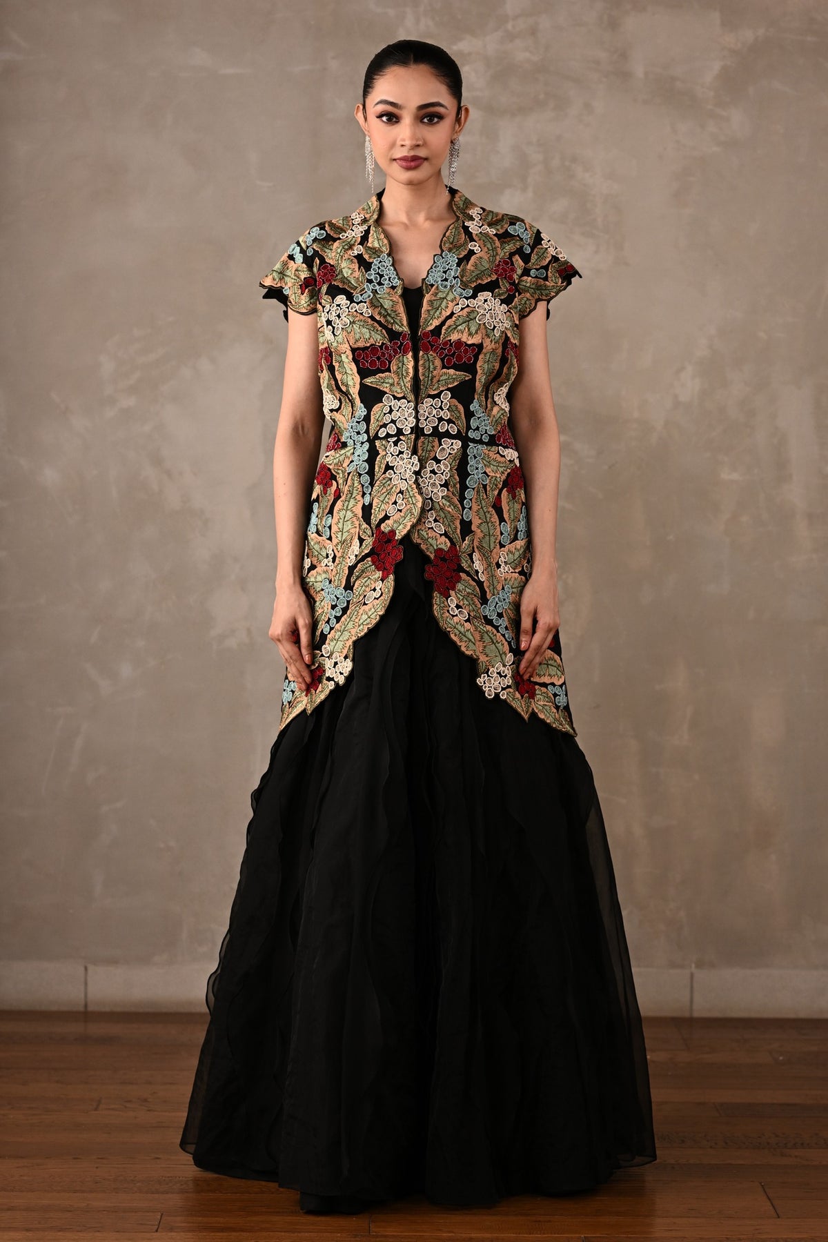 Floral Threadwork Lehenga Set