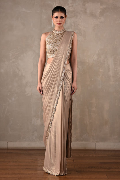 Moonlit Drape Saree Set