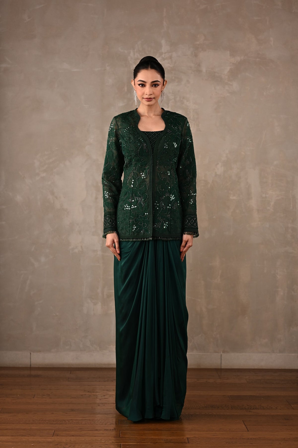 Embroidered Jacket Co-ord Set