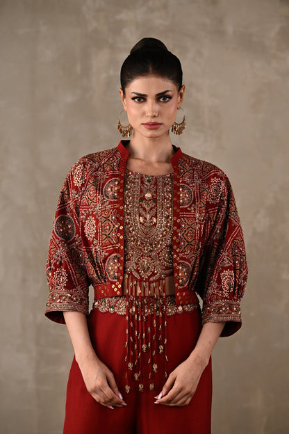 Embellished Printed Bomber Co-ord Set