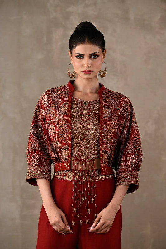 Embellished Printed Bomber Co-ord Set