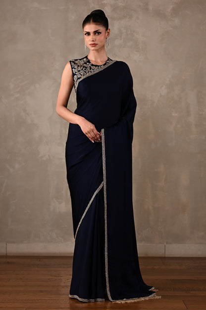 Embroidered Georgette Saree Set