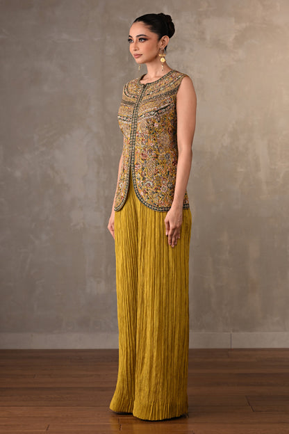 Rosette Embroidered Organza Co-Ord Set
