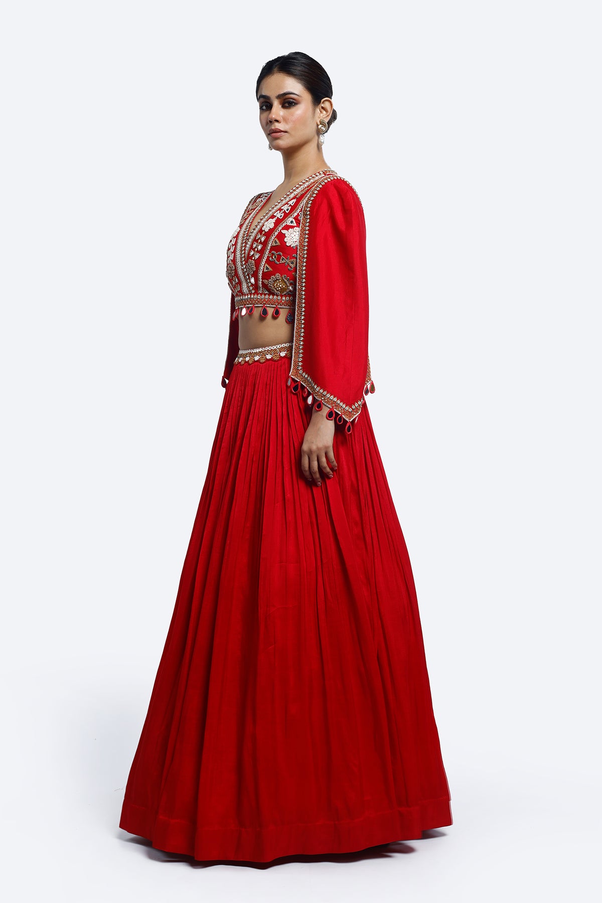 Abla Embroidered Silk Co-Ord Set