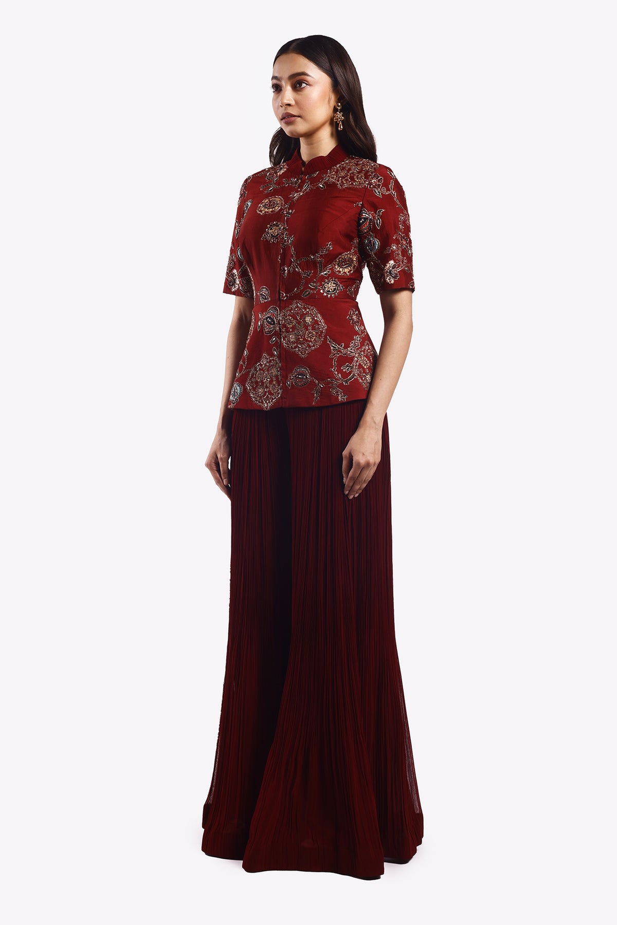 Nebula Silk Soft Peplum Co-Ord Set