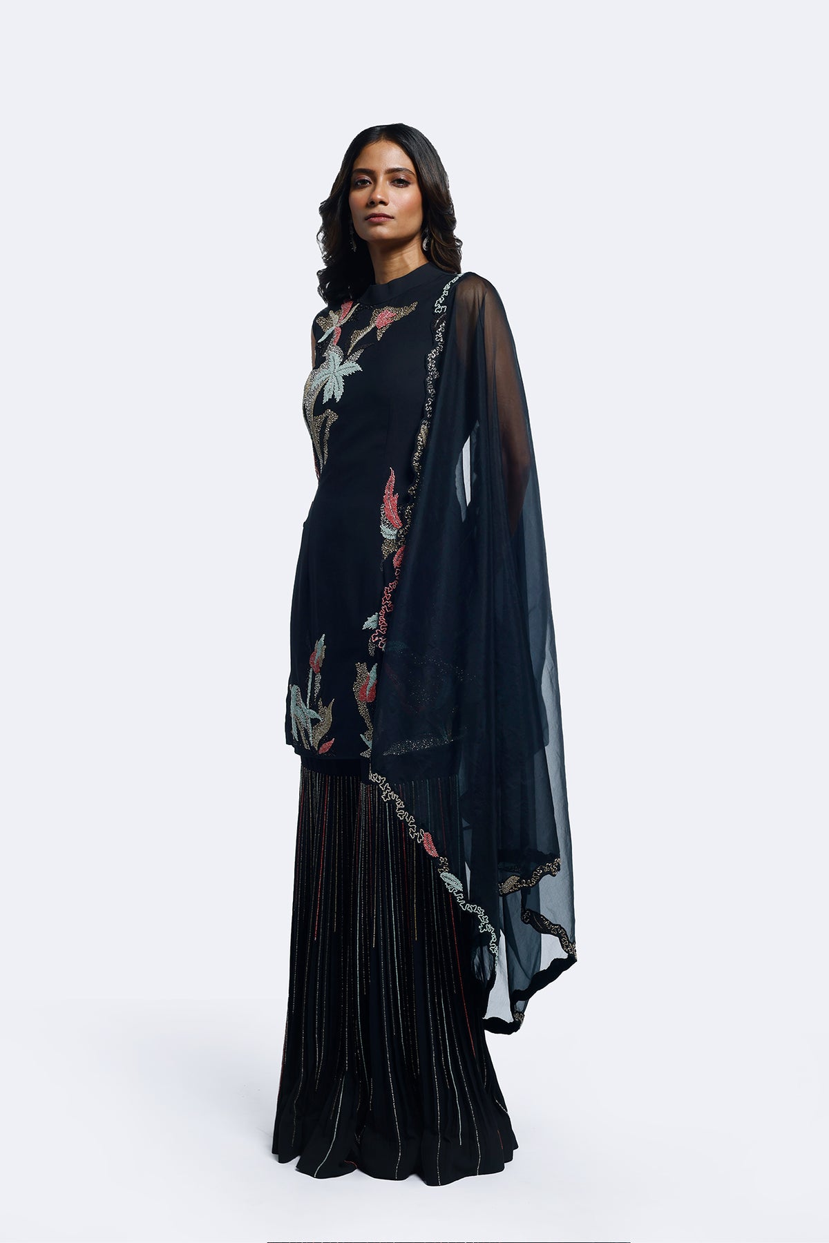 Cheed Floral Sharara Suit Set
