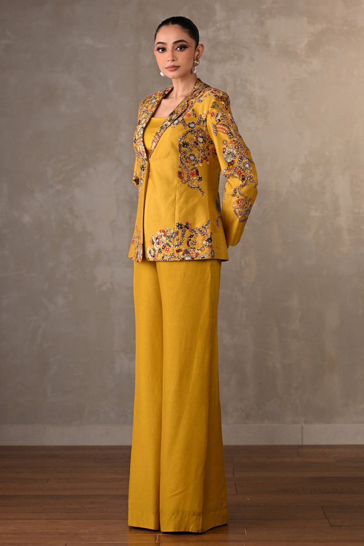 Floral Silk Powersuit