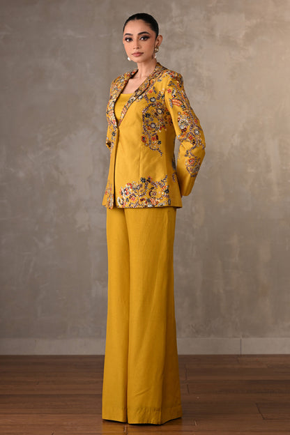 Floral Silk Powersuit