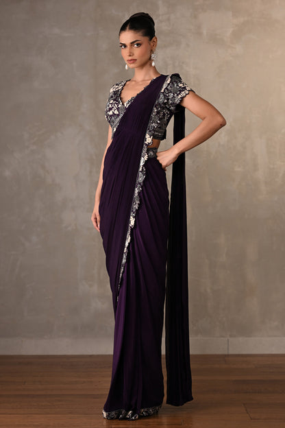 Blossom Rouge Drape Saree