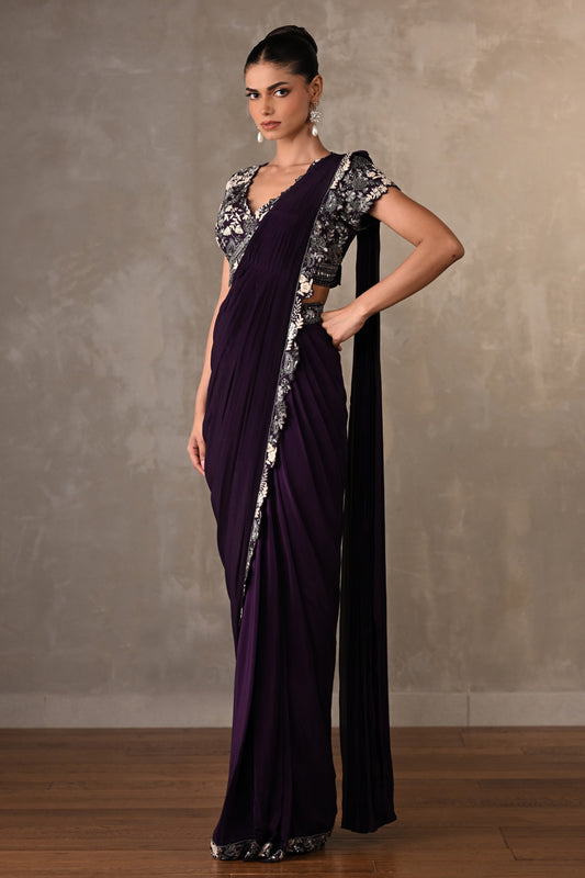 Blossom Rouge Drape Saree