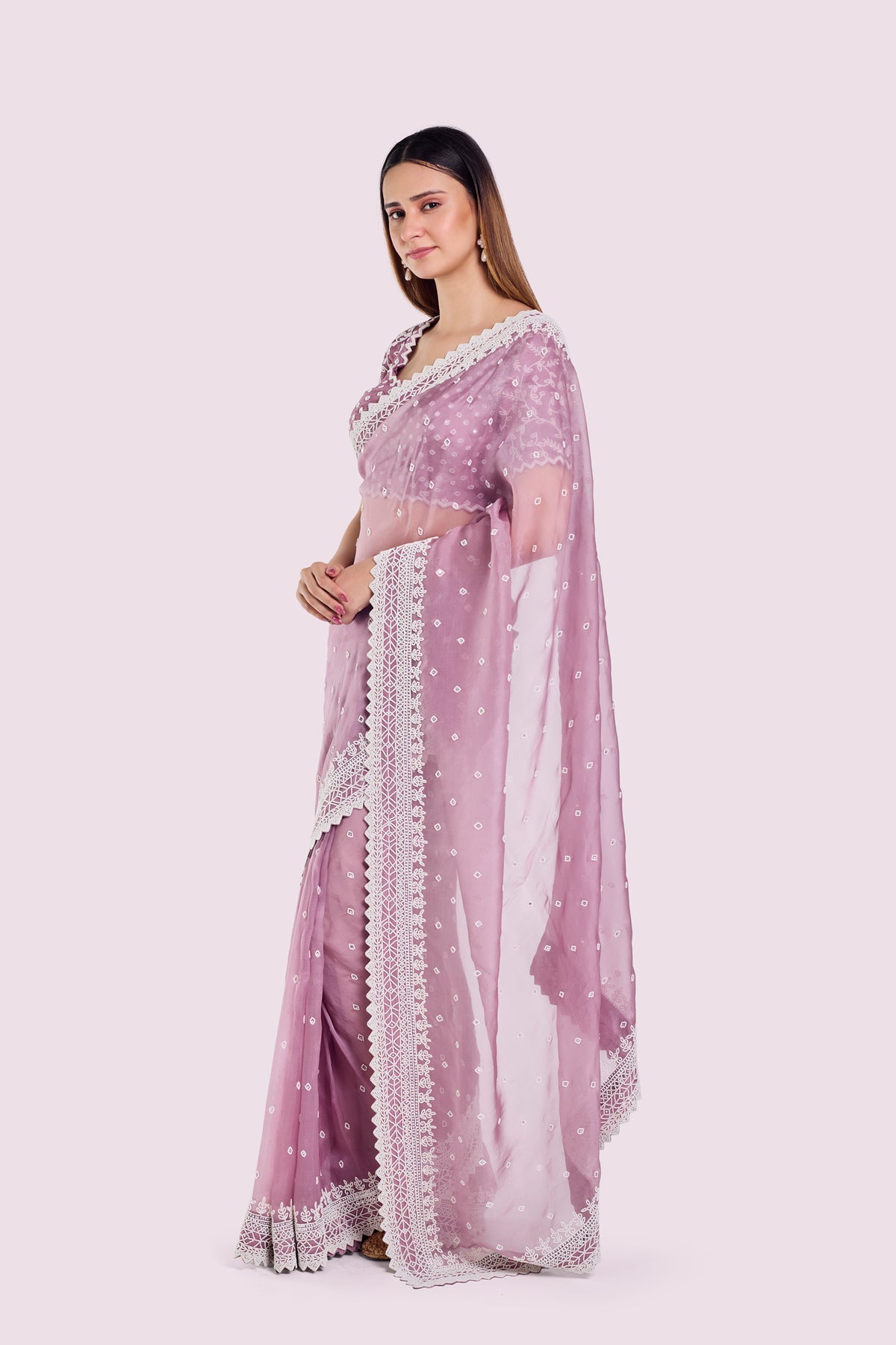 Winter Moti Organza Saree
