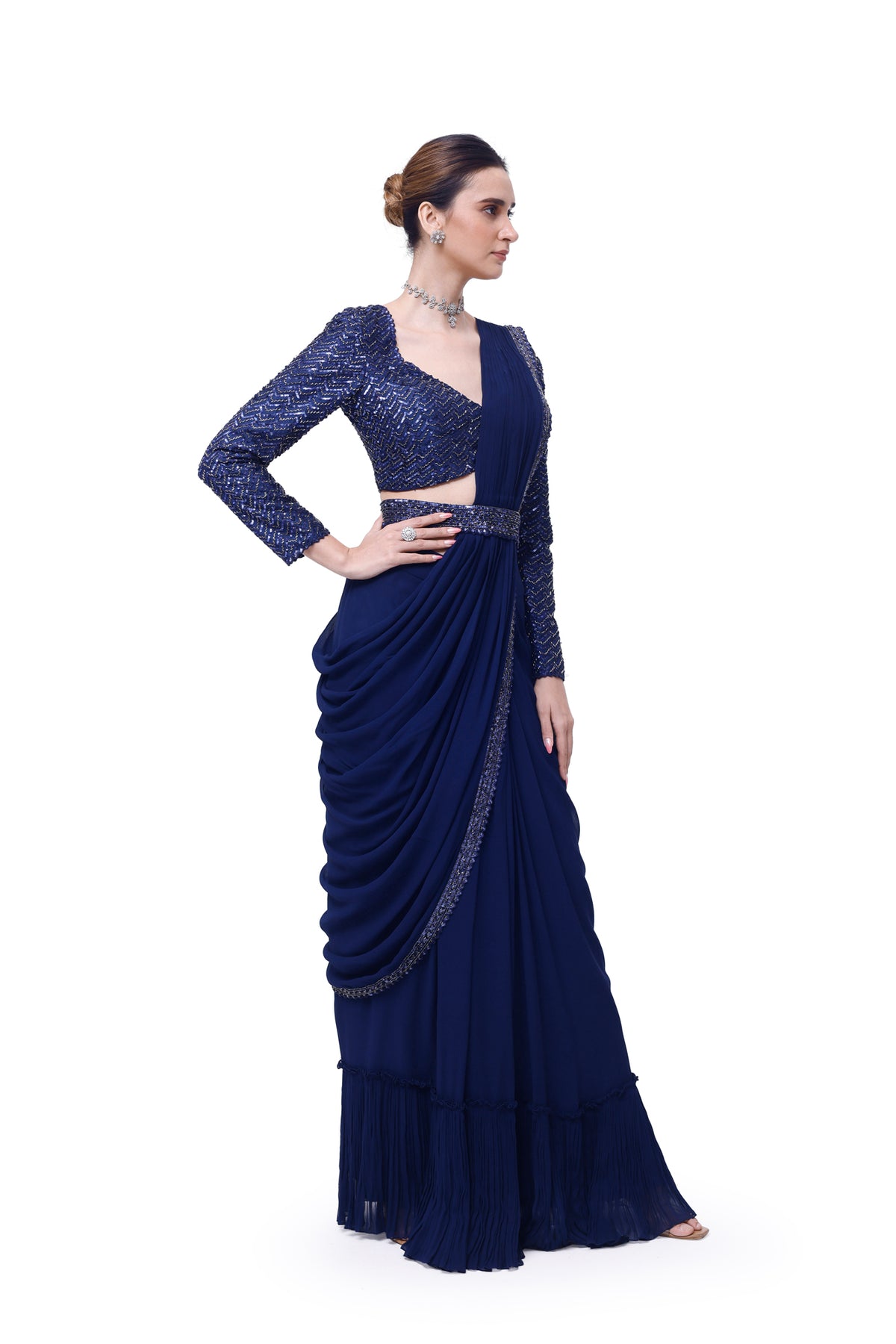 Embellished Drape Saree