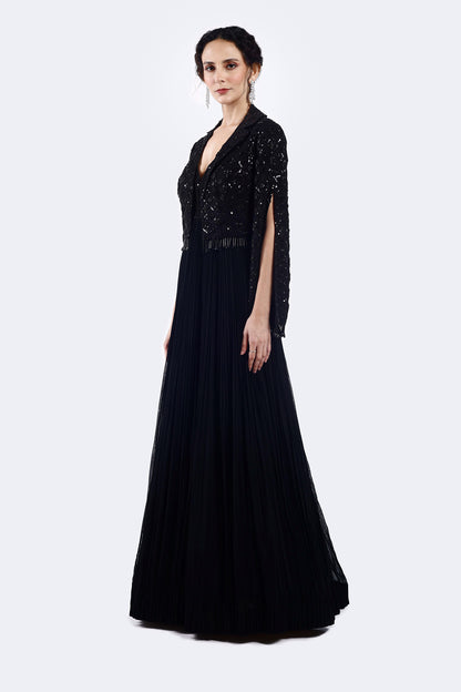 Gown With Cape Jacket