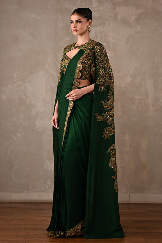 Regal Draped Saree Set