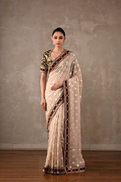 Embroidered Georgette Saree Set