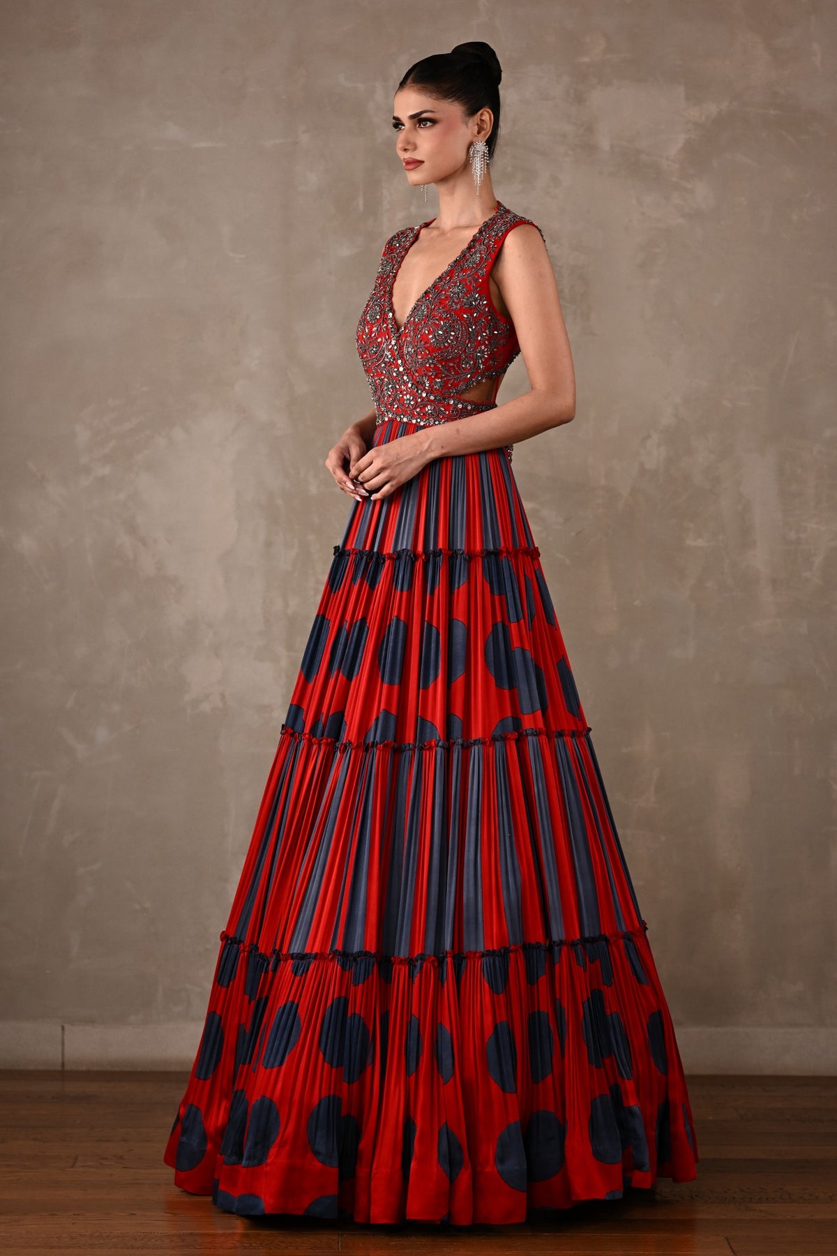 Polka Muse Tiered Gown