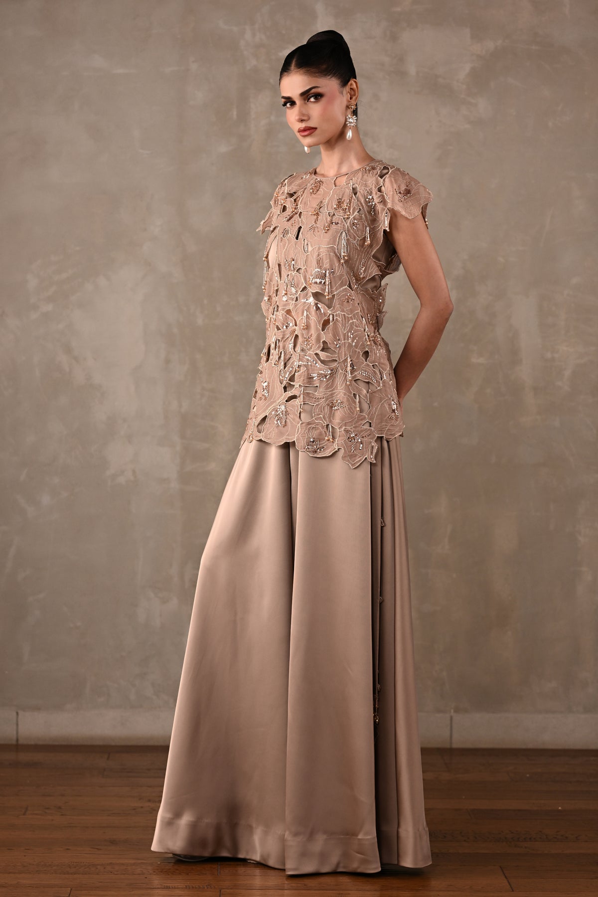 Floral Appliqué Cutwork Co-ord Set