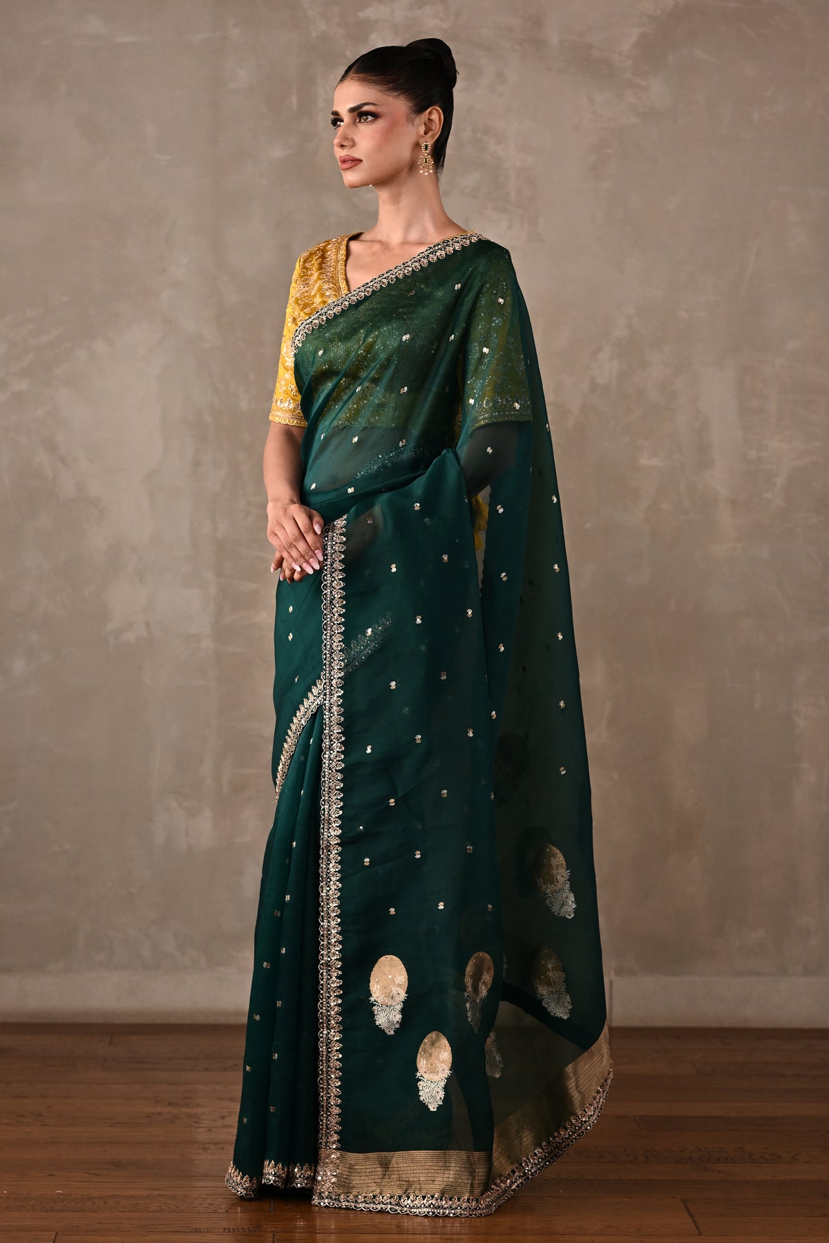 Silk Saree with Embroidered Blouse